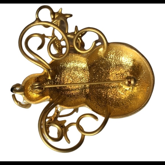 Vintage Christmas Snowman Angel with Halo pearl white and gold color - Picture 6 of 8